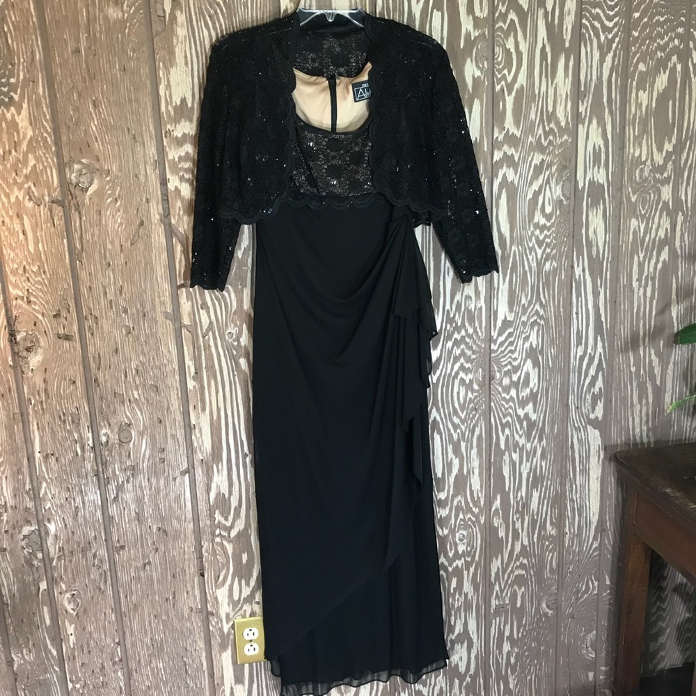 Alex Evenings Black Formal Maxi Dress